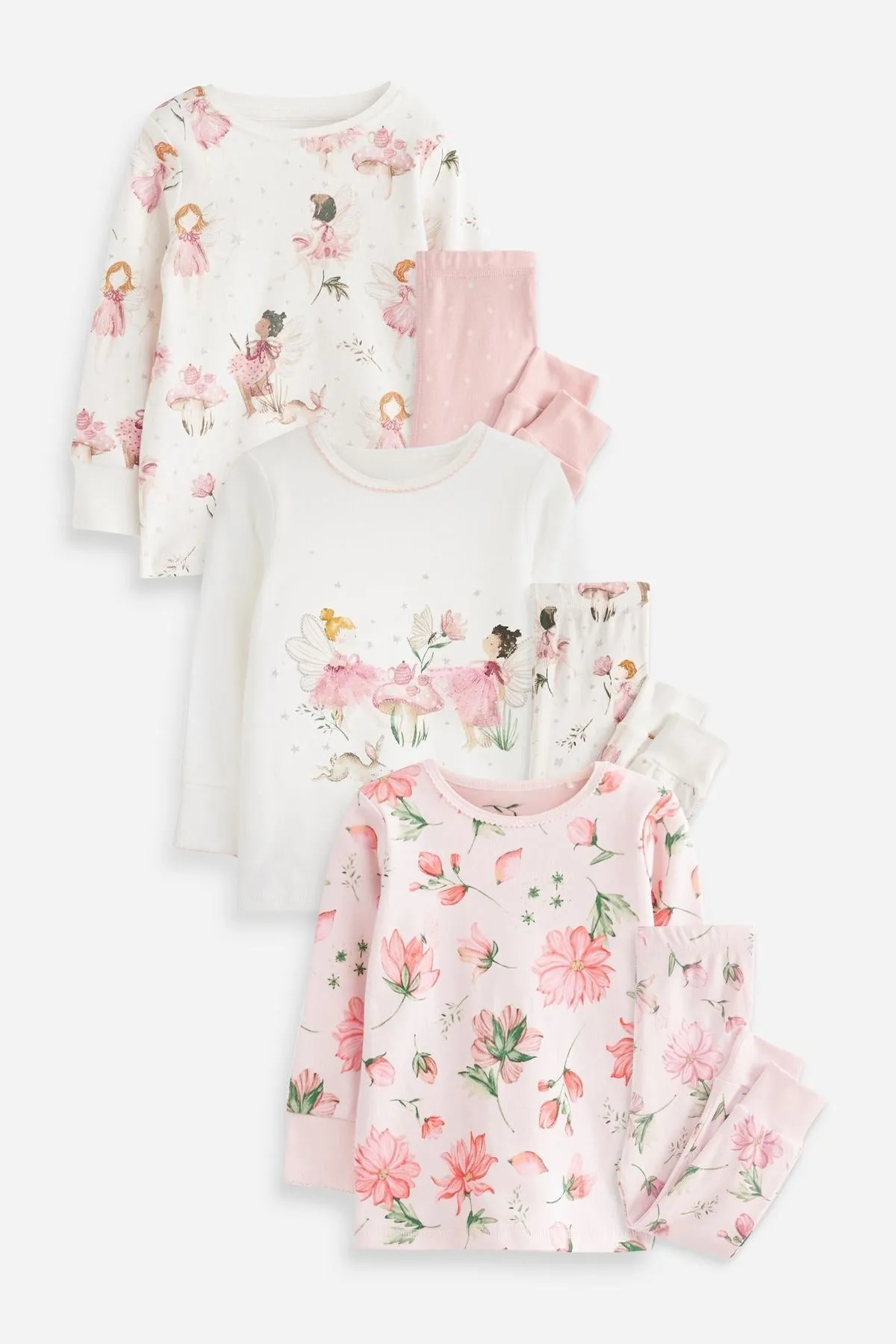 3 Pack Long Sleeve Printed Pyjamas