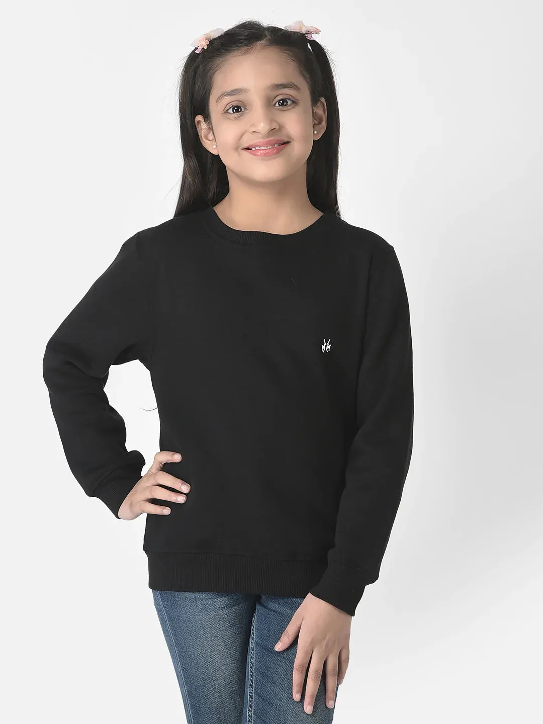 Black Brand-Logo Sweatshirt