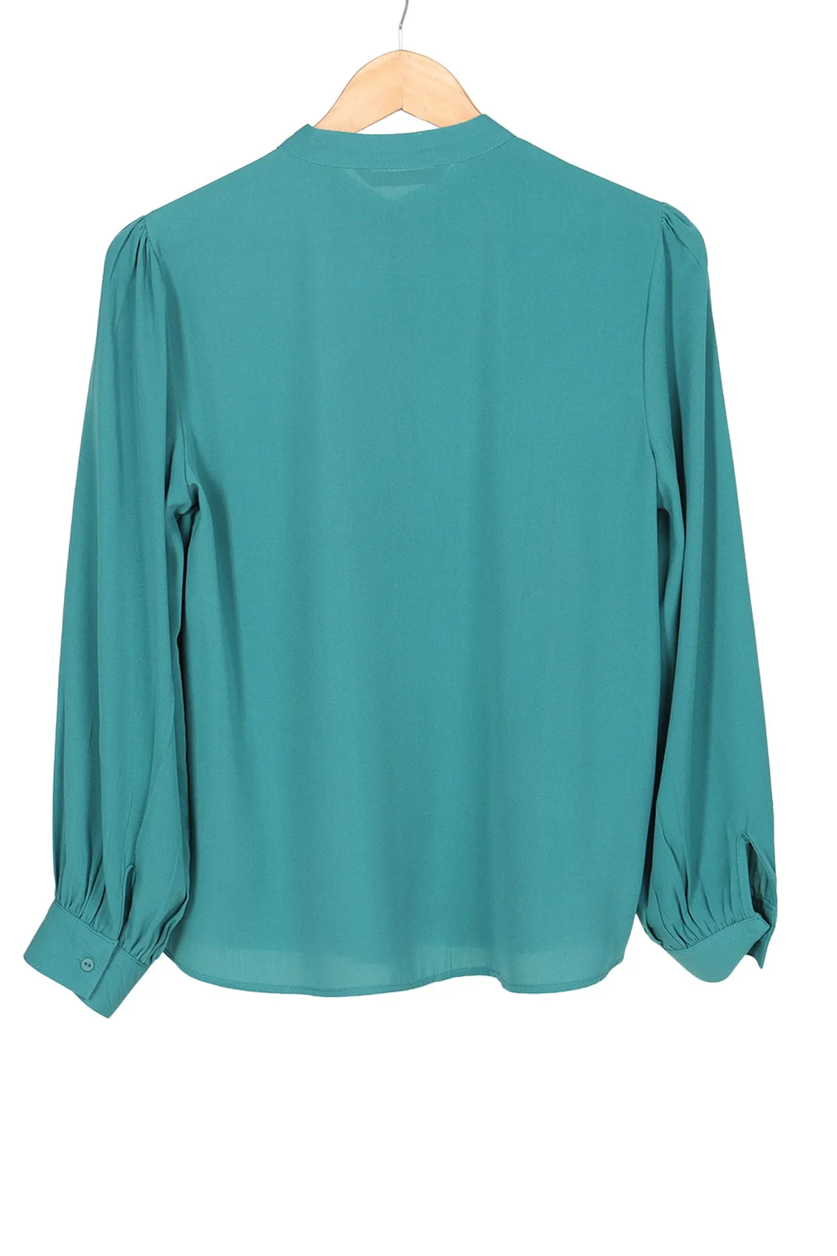 Envogue Women's Long Sleeve Chic Plain Office Blouse