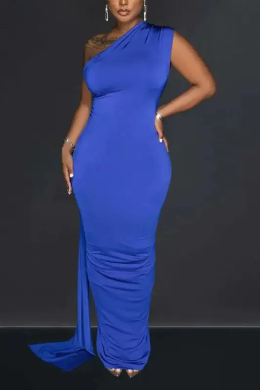 Montana Dreams One Shoulder Backless Maxi Dress (S-2XL)