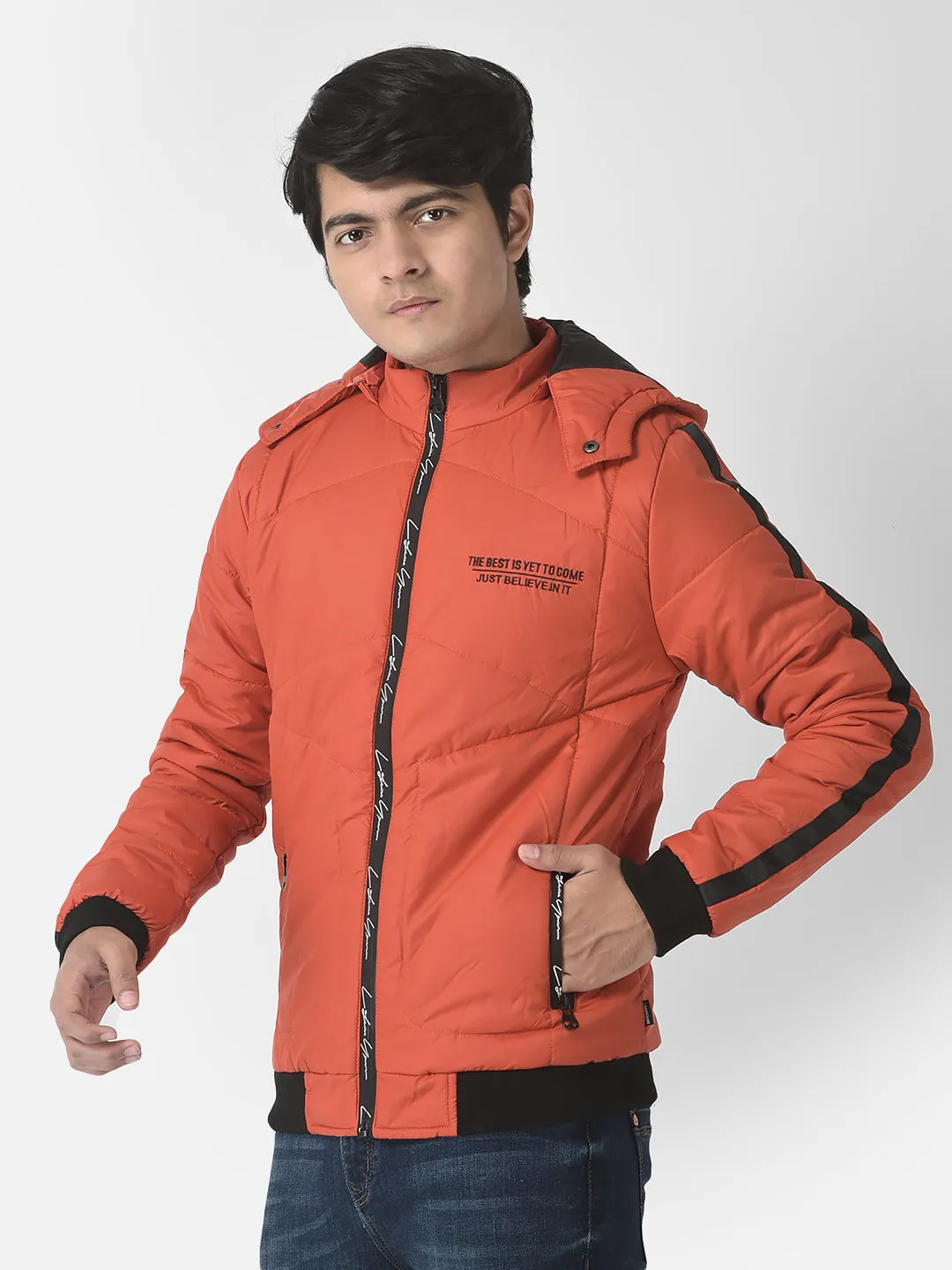 Orange Brand Typographic Jacket