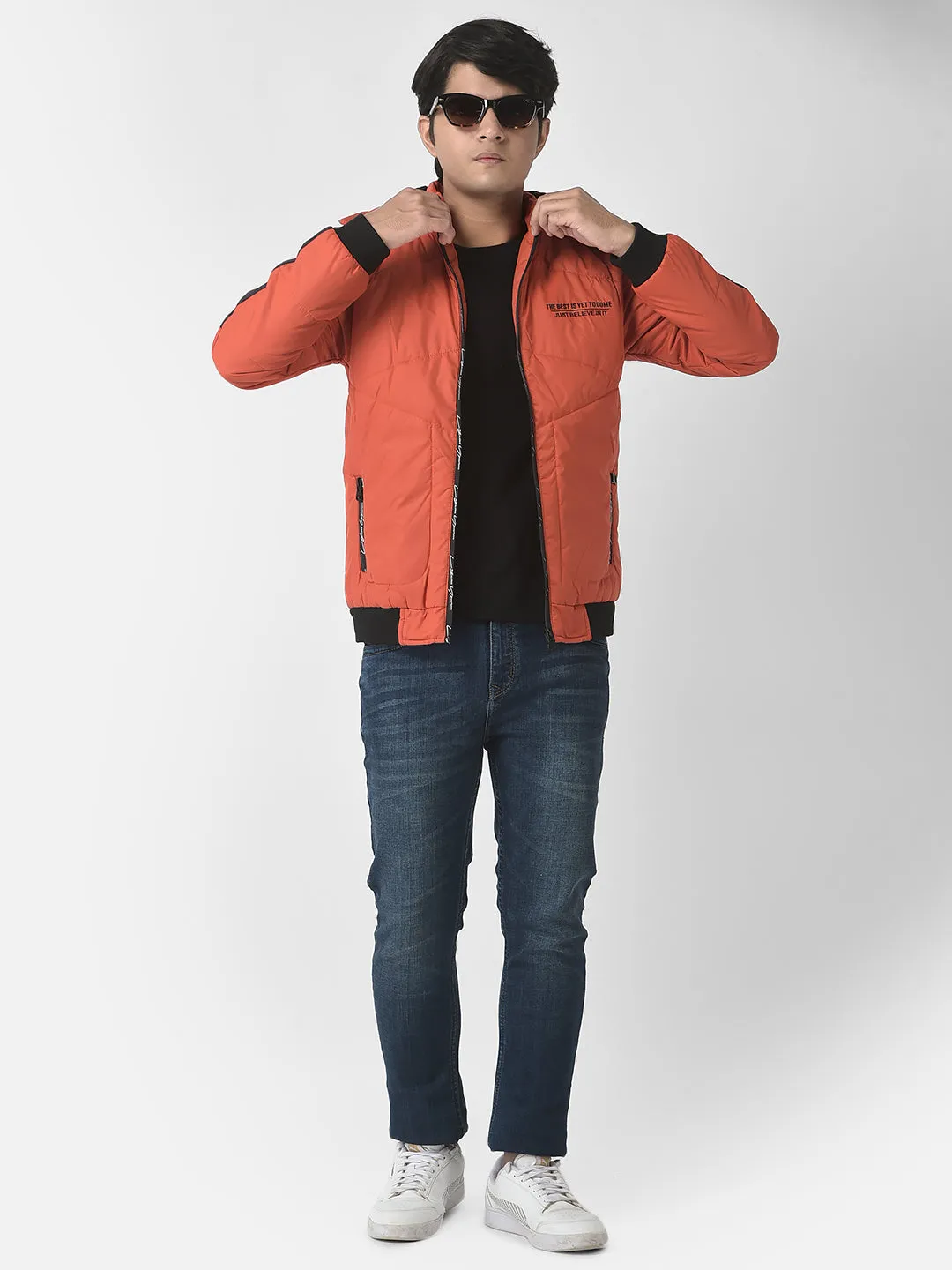 Orange Brand Typographic Jacket